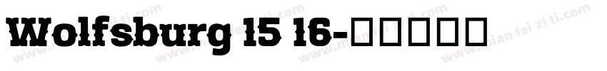 Wolfsburg 15 16字体转换